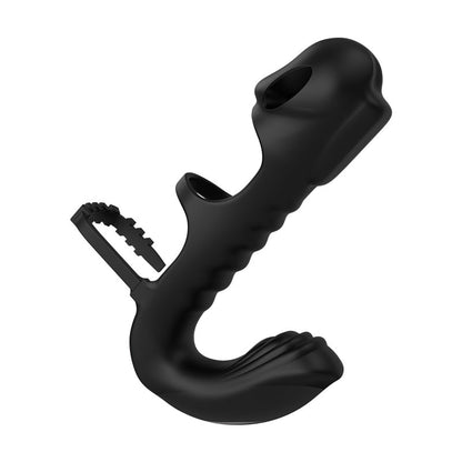 Lucifer-dual motor penis sleeve and vibrator 2-in-1