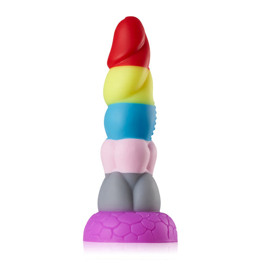 Rainbow dildo grande con ventosa