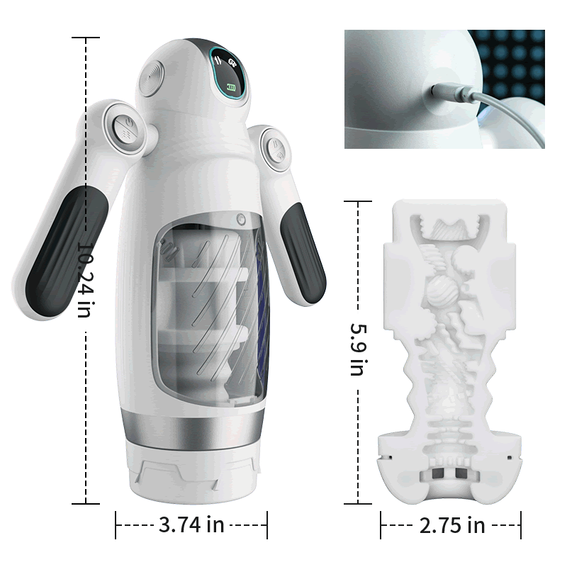 Handgreep Automatische Mastubator 13 Trillingen 7 Bumping